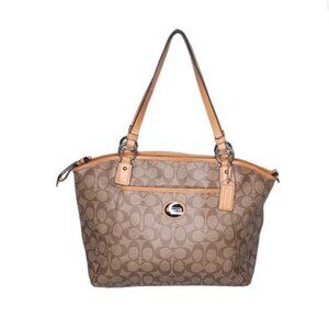 Coach Peyton Signature Pocket Tote Shoulder Bag Style F19817 Like New